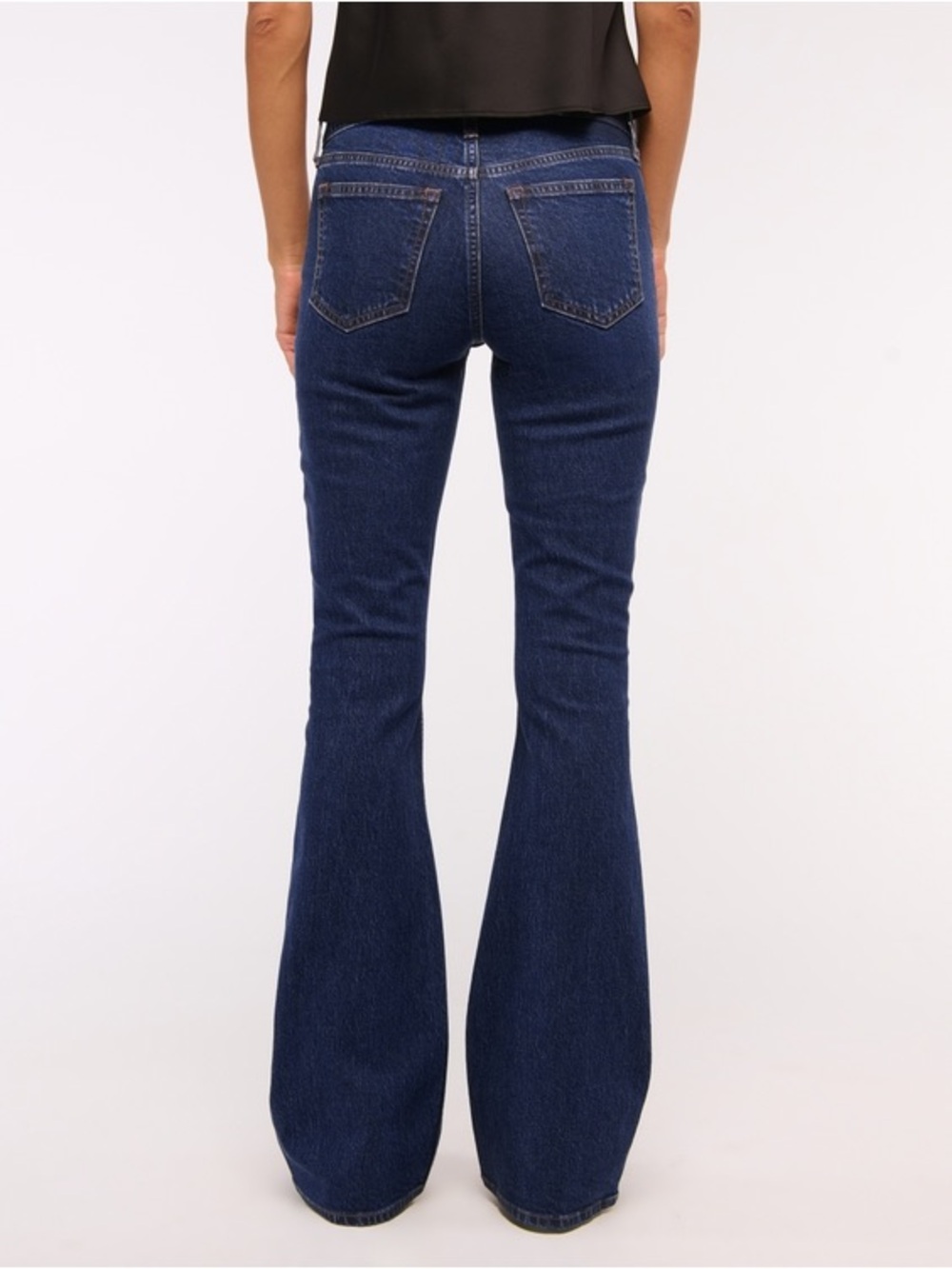 Abercrombie & Fitch The Bootcut Mid Rise Dark Blue Bootcut Jeans